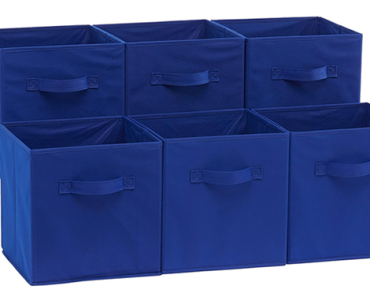 AmazonBasics Foldable Storage Cubes in Navy – 6-Pack! Just $13.00!