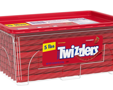 TWIZZLERS Twists Strawberry Flavored Licorice Candy Tub, 5 lb – Just $5.87! TWIZZLERS Twists Strawberry Flavored Licorice Candy Tub, 5 lb – Just $5.87!