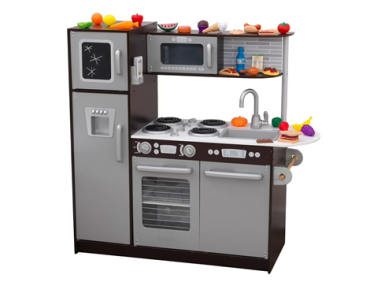 KidKraft Uptown Espresso Wooden Play Kitchen and 30-Piece Play Food Accessories – Just $49.50! KidKraft Uptown Espresso Wooden Play Kitchen and 30-Piece Play Food Accessories – Just $49.50!