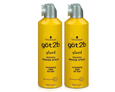 Got2b Glued Blasting Freeze Hairspray, 12 oz, Pack of 2 – Just $9.00 – $4.50 Each!