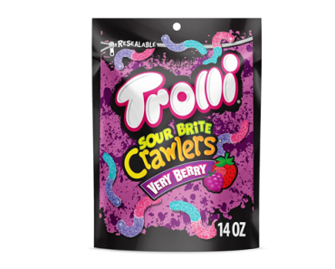 Trolli Sour Brite Crawlers Candy, Very Berry Flavored Sour Gummy Worms, 14 Ounce Bag – Just $3.54!