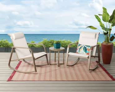 Mainstays Dashwood 3-Piece Steel Outdoor Rocker Chat Set – Just $79.00!