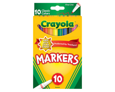 Crayola Original Fine Line Markers – Set of 10 – Just $.97! School supply alert! Crayola Original Fine Line Markers – Set of 10 – Just $.97! School supply alert!
