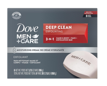 Dove Men+Care Men’s Bar Soap Deep Clean – 8 Count – Just $8.02!