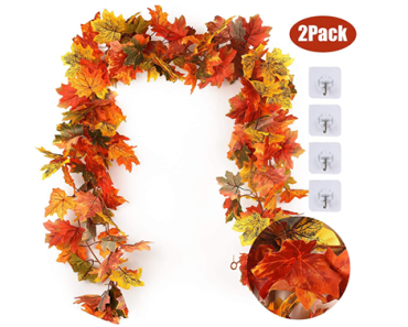 2 Pack Fall Maple Garland – Two 5.8 FT Pieces- Just $15.19! 2 Pack Fall Maple Garland – Two 5.8 FT Pieces- Just $15.19!