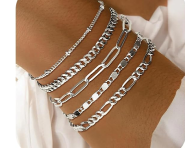 Dainty Gold Chain Bracelets Set  – Just $9.99! Prime Big Deal Days 2025!