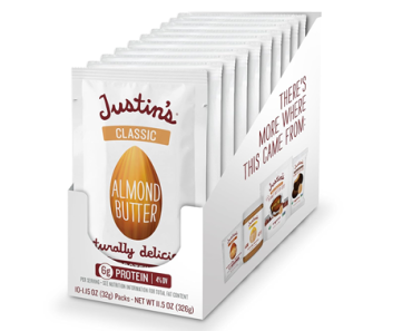 JUSTIN’S Classic Gluten-Free Almond Butter Squeeze Packs, Pack of 10 – Just $8.99!