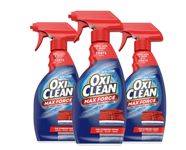 OxiClean Max Force Laundry Stain Remover Spray, 12 Fl. Oz, 3-Pack​ – Just $8.07! Prime Big Deal Days 2025!