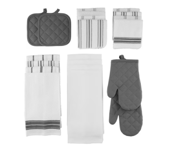 Mainstays 20-Piece Terry Stripe Kitchen Towel, Dish Cloth, Flour Sack, Oven Mitt, and Pot Holder Set – Just $11.97! Walmart Deals Event! LAST DAY!