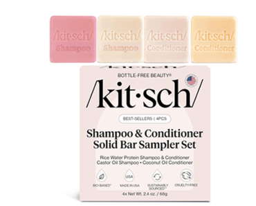 Kitsch Shampoo and Conditioner Set – 4pc Sampler Bars – Just $10.85! Amazon Black Friday Week Deals!
