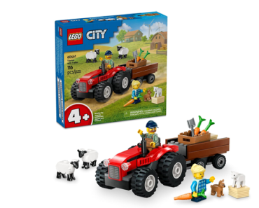 LEGO City Red Farm Tractor with Trailer & Sheep Toddler Learning Toy 60461 – Just $10.01!