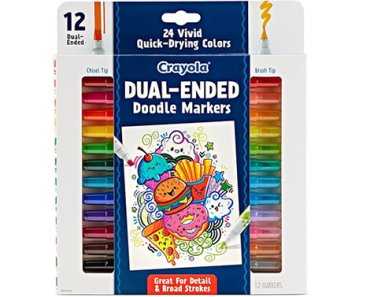 Crayola Dual Chisel Tip & Brush Markers 12ct – Just $4.99! Amazon Cyber Monday Deals!