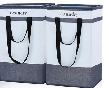 Laundry Hamper with Easy Carry Handles – 2 Pack- Just $13.99!