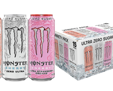 Monster Energy Ultra Variety Pack, Sugar Free Energy Drink, 16 Ounce – Pack of 15 – Just $17.30! New coupon!