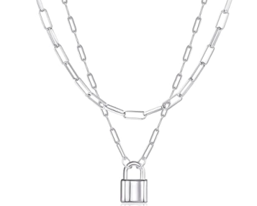 14K Gold Plated Lock Necklace – Just $11.99!