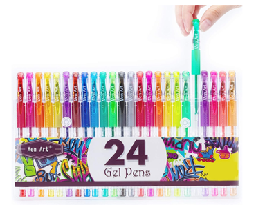 24 Art Glitter Gel Pens Fine Tip Markers – Just $6.49!