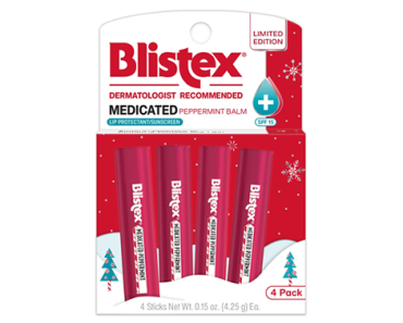 Blistex Medicated Peppermint Limited-Edition Lip Moisturizer Balm, 4 count – Just $4.25!