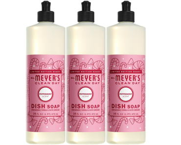 Mrs. Meyer’s Liquid Dish Soap, Peppermint Scent, Pack of 3 – Just $16.33!