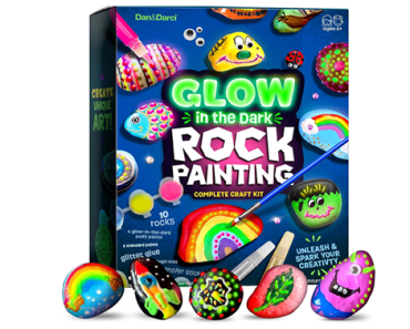 Dan&Darci Kids Rock Painting Kit – Glow in The Dark – Just $9.49!