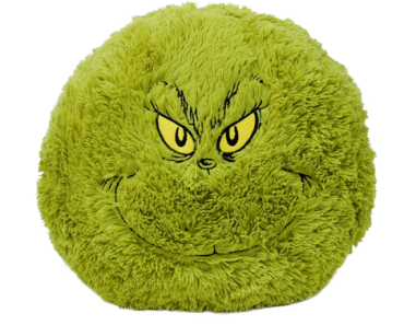 Grinch 16 Inch Furry Round Pillow with Embroidered Face – $6.72!