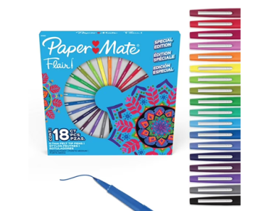 Paper Mate Flair Felt Tip Pens, Medium Point 18 Count – Just $10.00!