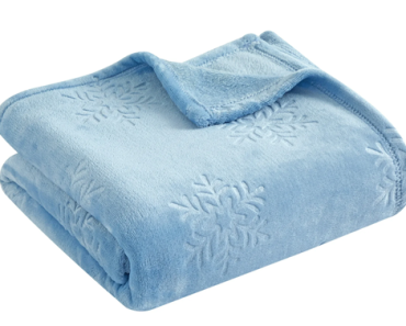 Holiday Time Cozy Christmas Plush Embossed Snowflakes Overized Throw Blanket – Just $2.99!