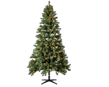7′ Pre-Lit Duncan Fir Green Artificial Christmas Tree with Color-Changing LED Lights and Quick Set, by Holiday Time – Just $49.48!