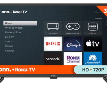 onn. 32” Class HD (720P) LED Roku Smart Television – Just $88.00!