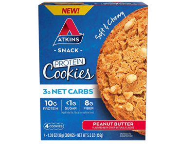 Atkins Peanut Butter Protein Cookie, 4 Count – Just $3.50 each when you buy 2!