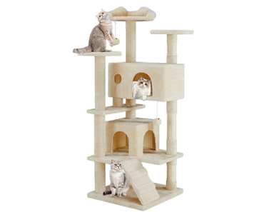 Cat Tree Cat Tower 54 Inch, Multi-Level with Condo, Perches – Just $35.99!