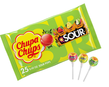 Chupa Chups SOUR Lollipops Candy Variety Pack, Bag of 25 – Just $3.30!
