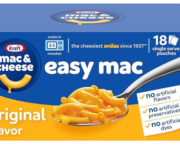 Kraft Easy Mac and Cheese, 18 Packets – Just $4.68!