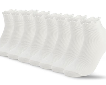 8 Pairs Lettuce Top, Frilly, Ruffle Socks, Adult – Just $7.64!