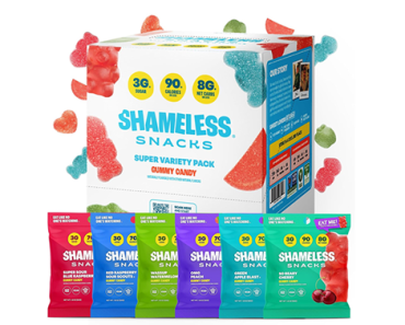 Shameless Snacks – Healthy Low Calorie Snacks, Low Carb Keto Gummies (Gluten Free Candy) – 6 Pack Super Variety Pack – Just $17.33! New Coupon!