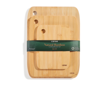 Carote 3 Pc Bamboo Cutting Board Set with Handles – Just $9.99!