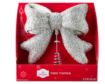 Chunky Sequins and Beads Bow Christmas Tree Topper – Just $3.47!