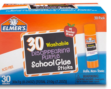 Elmer’s Disappearing Purple School Glue Sticks, 30 Count – Just $4.93!