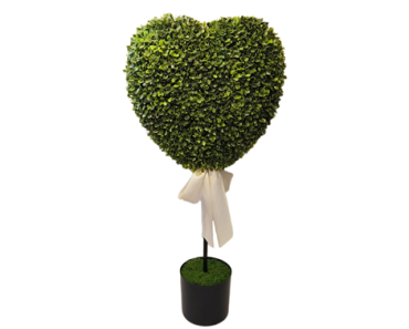Boxwood Heart with Bow Topiary, Green and White, 32″ _ Just $45.00! Boxwood Heart with Bow Topiary, Green and White, 32″ _ Just $45.00!