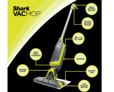 Shark VACMOP Cordless Hard Floor Vacuum Mop with (2)Disposable VACMOP Pads – Just $56.84! Shark VACMOP Cordless Hard Floor Vacuum Mop with (2)Disposable VACMOP Pads – Just $56.84!