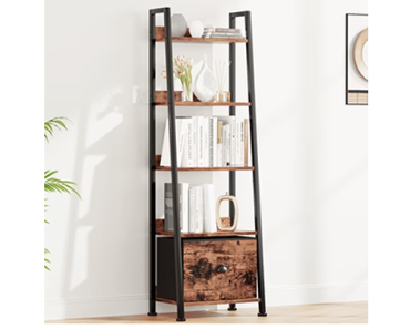 5-Tier Ladder Bookshelf With Drawer – Just $32.99!
