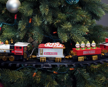 Battery-Operated Christmas Sweet Tree Plastic Train Set – Just $11.24!