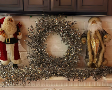 Square Sequin Christmas Wreath, Silver, 24″ – Just $8.97!