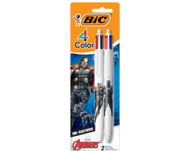 BIC 4 Color Marvel Avengers Retractable Ballpoint Pen, 2-Count Pack – Just $2.11! BIC 4 Color Marvel Avengers Retractable Ballpoint Pen, 2-Count Pack – Just $2.11!