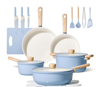 CAROTE 24pcs Ceramic Cookware Set – Just $59.99! CAROTE 24pcs Ceramic Cookware Set – Just $59.99!