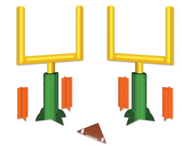3-D Football Goal Post Centerpieces – 2 Pack – Just $9.24!