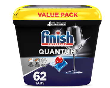 Finish Quantum Dishwasher Detergent Tabs, 62 Count – Just $9.32!