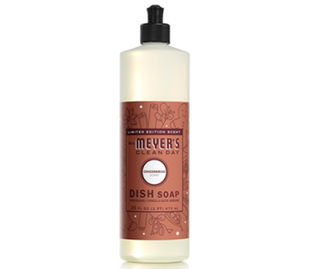 Mrs. Meyer’s Dishwashing Liquid Dish Soap, Limited Edition Gingerbread Scent – Just $2.10!
