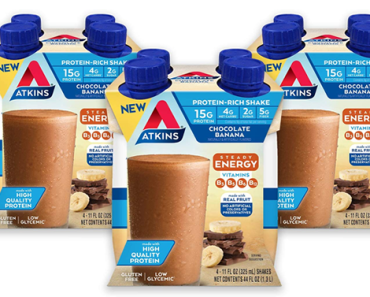 Atkins Chocolate Banana Protein-Rich Shake (Pack of 12) – Just $12.91! Atkins Chocolate Banana Protein-Rich Shake (Pack of 12) – Just $12.91!