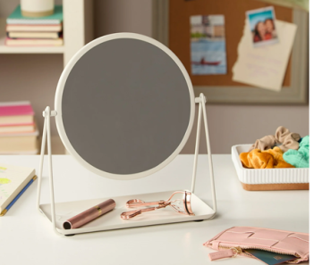 Mainstays by Becky G. & Alejandra 9.65″ Round Tabletop Mirror with Metal Tray – Just $5.03!