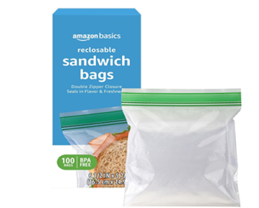 Amazon Basics Reclosable Sandwich Double Zipper Storage Bags, 300 Count – Just $4.79! Amazon Basics Reclosable Sandwich Double Zipper Storage Bags, 300 Count – Just $4.79!